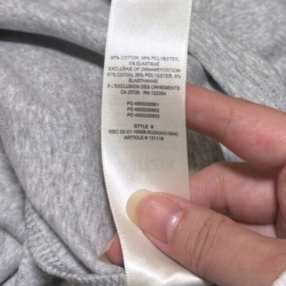 Aritzia Sunday Best Besthug™ Little Ribbed Grey T-shirt - Picture 7 of 7